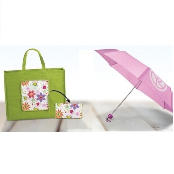 YVES ROCHER FOLDABLE SHOPPING BAG & LILAC UMBRELLA (BRAND NEW) - Picture 1 of 1